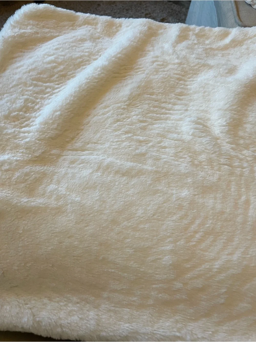 Two Plush Faux Fur Throw Pillow Covers